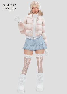 Mods Sims 4, Headband Flowers, Cold Outfit, Ribbon Bag, Sims 4 Tsr, Sims 4 Cas Mods, Sims Packs