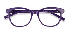 Purple horn eyeglasses available in variety of colors to match any outfit. These stylish full-rim, medium sized acetate eyeglasses include free single-vision prescription lenses, a case and a cleaning cloth. Clarita Core, Casual Purple Glass Sunglasses, Purple Glasses Frames, Purple Eye Glasses Frames, Purple Transparent Glasses, Lavender Glasses Frames, Purple Eyeglasses, Purple Glasses Square, Siren Aesthetic