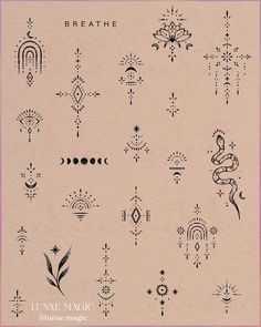 an image of some tattoos on a piece of paper