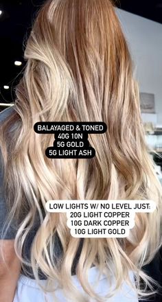 Save this sun-kissed copper #formulafriday for your next fiery guest 🔥🌞 Absolutley gorgeous #avedacolor by @balayage.blonde.boss at @bhavasalon ✨FORMULA ✨ Sometimes I will low light her with no level just 20g light copper 10g dark copper 10g light gold I balayaged her and toned with 40g 10N 5g gold 5g light ash Balayage Blonde, Dark Copper, Light Copper, Red Hair Color