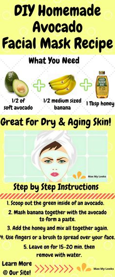 Try this DIY homemade avocado face mask recipe. It's perfect for dry or aging skin in need of a lift and requires a minimal amount of ingredients. #beauty #diy #natural #skincare #facemask Homemade Avocado Face Mask, Food For Dry Skin, Avocado Face Mask Recipe, Avocado Beauty, Avocado Dessert, Avocado Face Mask, Mask For Dry Skin, Homemade Facial Mask, Make Up Tutorials