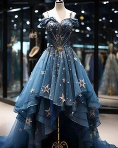 Hi Friends Some Surprise able Thing is waiting for you click on the given below link Star Themed Dress, Starlight Dress, Constellation Dress, Starry Night Dress, Funky Dresses, Blue Homecoming Dresses, Prom Dress Inspiration, Dresses Designer