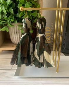 Camouflage tassel earrings Tassel Earrings, Festival Season, Favorite Jewelry, Camouflage, Jewelry Earrings Dangle, Etsy Earrings, Tassels, Camo, Dangle Drop Earrings