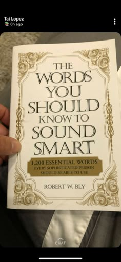 the words you should know to sound smart by robert w bly