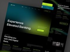 an image of a website design for a banking company that has been designed to look like it