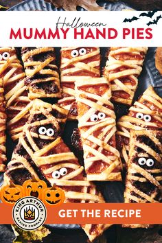 halloween desserts with googly eyes on them and the words, get the recipe