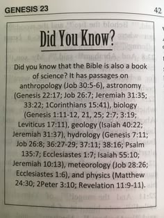 an open bible with the words did you know?