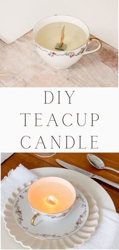 diy teacup candle is an easy way to light up your home