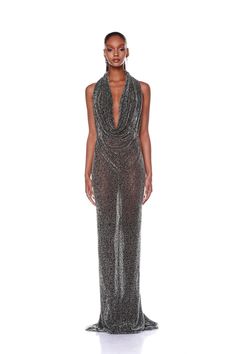 Amalia Noir Beaded Gown - Bronx and Banco - Free Shipping – BRONX AND BANCO