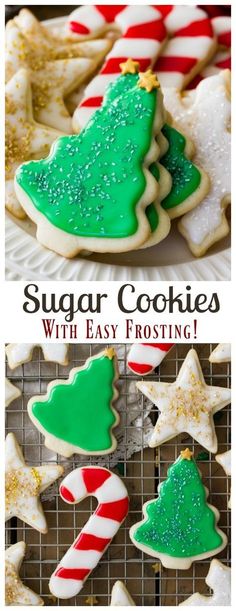 christmas sugar cookies with easy frosting