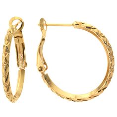 Features: In A Gift Box, Nickel FreeEarring Back: HingedMetal Color: Gold ToneEarring Length: 25mmEarring Width: 2.5mmMetal: 24k Gold Over BrassCare: Wipe CleanEarrings Style: Hoop EarringsCountry of Origin: Imported Nickel-free Gold Metal Huggie Earrings, Gold-tone Clip-on Hoop Earrings In Brass, Gold Plated Clip-on Hoop Earrings, Gold-plated Hoop Clip-on Jewelry, Nickel-free Gold Hoop Jewelry, Nickel-free Yellow Gold Hoop Earrings, Gold Plated Clip-on Hoop Jewelry, Small Gold-plated Clip-on Hoop Earrings, Gold Clip-on Hoop Earrings For Gift