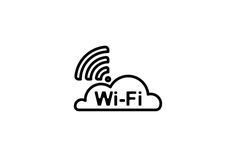 the wi - fi logo is shown in black and white, on a white background