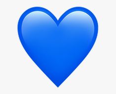 a blue heart shaped object on a white background