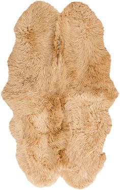 a sheepskin rug is shown on a white background