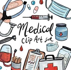 the medical clip art set includes various items