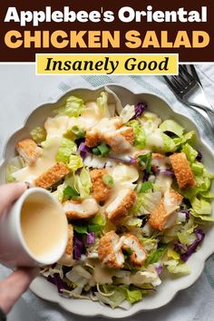 Applebees Chicken Salad Recipe, Applebees Asian Chicken Salad Wrap, Copycat Applebees Chinese Chicken Salad, Salad Recipes Restaurants, Just Salad Copycat, Applebees Salad Recipes, Salad And Go Copycat Recipes, Healthful Radiance Recipes, Applebees Chicken Salad