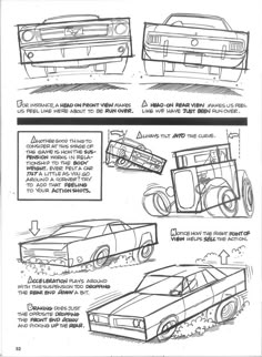 an old car is shown in three different ways