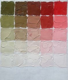 a painting with different colors of paint on it