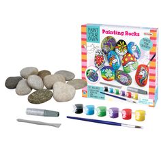 PYO Painting Rocks Kids Craft Kit Spending Time With Friends, Paint Rocks, Time With Friends, Painted Rocks Craft, Bright Paintings, Painting Rocks, Craft Kits For Kids, Paint Rock, Color Kit