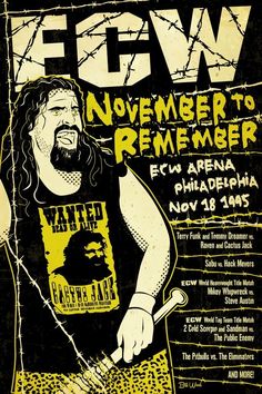 the poster for foow's november to remember, featuring an image of a man with