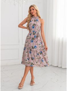 JJ's House Yes Floral Print Polyester Midi High Neck Fall Spring Summer A-line Belt/Sash Yes Pink S Height:5.7ft(174cm) Bust:33.5in(85cm) Waist:26in(66cm) Hips:36in(91cm) Dress. #JJ's House #Yes #FloralPrint #Polyester #Midi #HighNeck #Fall #Spring #Summer #Aline #BeltSash #Yes #Pink #S #Dress High Neck, A Line, Floral Print, Floral Prints, Midi Dress, Spring Summer, Floral, Pink, Dresses