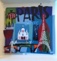 an art piece with the words paris on it