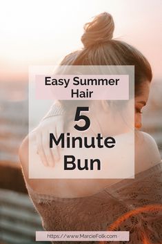 Easy Summer Hair 5 Minute Bun. Messy bun. How To make a messy bun. Messy bun tutorials. Hairstyles. #messybun #hairstyles #hair https://www.marciefolk.com/easy-messy-bun/ Easy Summer Hair, Easy Messy Bun, Bun Messy, Bun Tutorials, Bridal Braids, Everyday Hair, Glam Bedroom, Hair Flow, Messy Buns