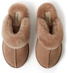 FIRESIDE BY DEARFOAMS Sydney Water Resistant Genuine Shearling Scuff Slipper - Wide Width Available (Women) | Nordstromrack Shearling Slippers, Winter Wardrobe, Warm And Cozy, Sydney, Indoor Outdoor, At Home, Slippers, Water Resistant, Water