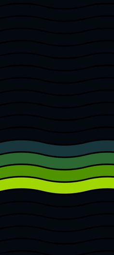 an abstract black and green background with wavy lines