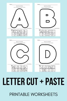 letter cut and paste printable worksheets for kids to practice their handwriting skills