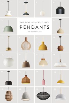 the best light fixtures for pendants and chandeliers in various styles, sizes and colors