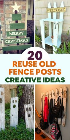 20 reuse old fence posts and creative ideas to make them look like christmas decorations