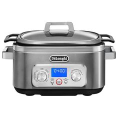 an electric pressure cooker with the timer on