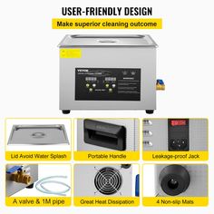 the instructions for how to use a deep fryer with different types of items on it