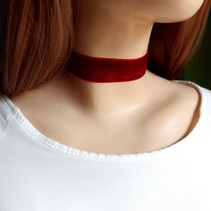 "Simple but beautiful burgundy faux velvet choker necklace. Each necklace has   + 2\"/5cm extender chain and will fit most people, but if you need other size please feel free to contact me and I will gladly make one just for you! The findings are high quality antique silver plated . PROSESSING TIME: The time I need to prepare an order for shipping varies. For details, see individual items. I'll do my best to deliver your orders faster. IMPORTANT -Please be aware that the colors may be slightly different from reality due to the different resolution of the screens, the daylight when the photo was taken. -Also jewelry that has semiprecious stones due to the nature of the stone is impossible to be the same as the photograph because we can not copy nature! Every stone is unique! -Every piece I Choker Diy, Necklace Cheap, Diy Choker Necklace, Diy Choker, Velvet Necklace, Velvet Choker Necklaces, Cheap Gift, Chocker Necklace, Burgundy Velvet