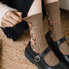 FREE SHIPPING ON ALL ORDERS OVER $50 | 100% SATISFACTION GUARANTEED Click "ADD TO CART" To Get Yours Now | Up To 60% OFF✨ Beautiful women socks, Good wearing feeling, Irresistible. Fine workmanship and exquisite embroidery, Delicate designs on cuff make them more elegant. 📌 The Fabric Is Very Comfortable 📌 Made With Cotton 📌 100% Satisfaction Guaranteed Tag us to be featured at @arimonz_style on Instagram   Package Includes: 1 *Winter Thick Keep Warm Woman Socks Cashmere Wool Thermal Cute Soc Soft Streetwear, Pretty Socks, Winter Embroidery, Shoes And Socks, Sock Outfits, Winter Socks, Women's Socks, Cute Socks, Long Socks