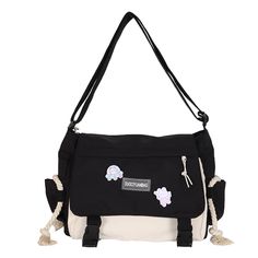 PRICES MAY VARY. 【HIGH QUALITY MATERIAL】 The kawaii shoulder bag is made of high-quality nylon fabric, which is wear-resistant and good in texture, durable to use. 【LARGE CAPACITY】 Size:13x9.4x4.3in. The storage space of this kawaii messenger bag is big enough for your daily belongings. You can easily take your iPad, cell phone, book, wallet, makeup, etc. with you. 【KAWAII ACCESSORIES】Comes with kawaii pins and stuffed pendant. You can also DIY the cute crossbody bag with other kawaii accessorie Portable Kawaii Bags For Students, Kawaii Portable Bags For Students, Trendy Rectangular Canvas Bag For Students, Trendy Rectangular Student Canvas Bag, Harajuku Shoulder Bag With Removable Pouch, Harajuku Style Mobile Phone Bag For Daily Use, Harajuku Style Pouch Shoulder Bag For Daily Use, Harajuku Style Travel Shoulder Canvas Bag, Harajuku Style Shoulder Canvas Bag For Travel