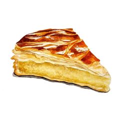 a piece of pie is shown on a white background