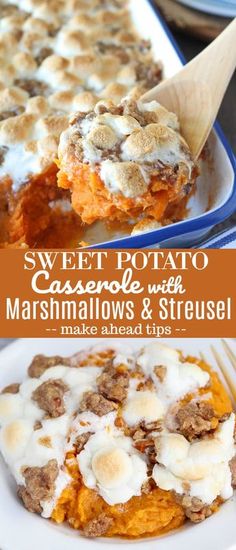 sweet potato casserole with marshmallows and streusel make ahead tips