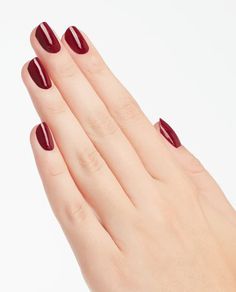 OPI® We the Female - Nail Lacquer | Dark Crème Nail Polish Mod About You Opi, Dark Red Nail Polish, Opi Red, Dark Red Nails, Red Nail Polish, Long Lasting Nails, Opi Nail Polish, Opi Nail Lacquer, Opi Nails