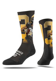 James Conner Pittsburgh Steelers Action Mens Crew Socks, Black, Size OSFM James Conner, Nike Elite Socks, Football Socks, Nike Socks, Mens Crew Socks, Comfortable Socks, Custom Football, Elite Socks, Sports Apparel