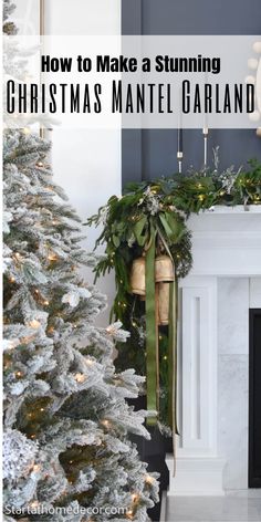 christmas mantel garland Farmhouse Vibes, The Perfect Christmas, Fireplace Mantels