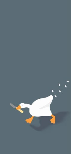 Goose Knife Wallpaper, The Goose Game, Aesthetic Animal Wallpaper Iphone, Peace Was Never An Option Duck Wallpaper, Wallpaper Iphone Ducks, Funny Goose Wallpaper, Duck Knife Wallpaper, Goose With Knife Wallpaper, Matching Phone And Ipad Wallpaper