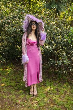 Violeta Faux Fur Duster Pastel Pink And Purple, Platform Chucks, Fur Cuffs, Lavender Purple, Kaftan Dress, La Jolla, Pink And Purple, Independent Designers Fashion, Cinched Waist