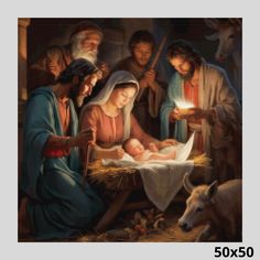 Bethlehem 50x50 Diamond Art World Jesus Baby Christmas, Christian Christmas Paintings, Birth Of Jesus Art, Christmas And Jesus, Broken Canvas, Christmas Bethlehem, Baby Jesus Pictures, Nativity Scene Pictures, The Birth Of Jesus Christ