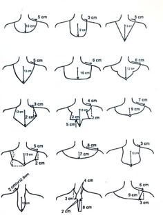 the diagram shows how to draw an animal's neck