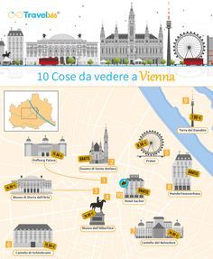 the map shows where to go and what to see in vienna, including the big ben clock tower