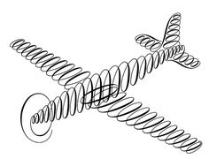 a black and white drawing of a spiral object on a white background with the word spring written below it