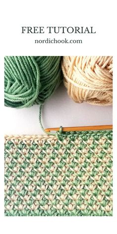 yarn and knitting needles with the text free crochet pattern