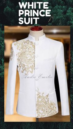 Enjoy the epitome of ease and comfort in this bespoke “White Prince Suit”. Crafted from premium handwork and intricate fabric, this “White Prince Suit” will enhance your look....... Tailored White Long Sleeve Sets, White Fitted Blazer For Wedding, Semi-formal White Long Sleeve Sets, White Semi-formal Long Sleeve Sets, White Semi-formal Sets With Long Sleeve, White Long Sleeve Semi-formal Sets, Elegant Festive Nehru Jacket, Festive Elegant Nehru Jacket, Elegant Embroidered Wedding Tuxedo